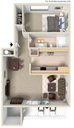 Arlo on 10th | 1x1 Floor Plan
