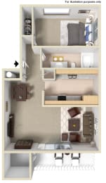 Arlo on 10th | 1x1 Floor Plan