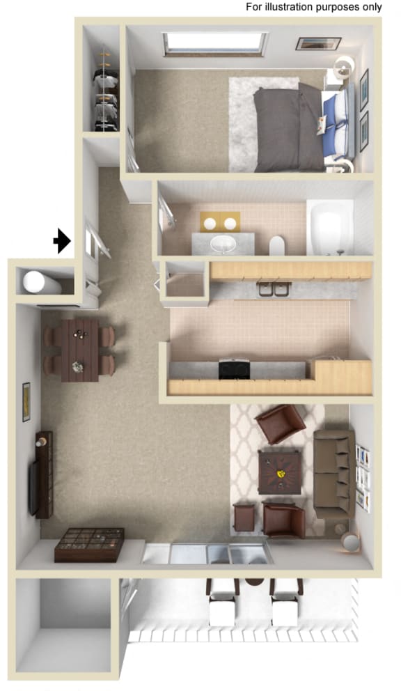 Floor Plan  Arlo on 10th | 1x1 Floor Plan