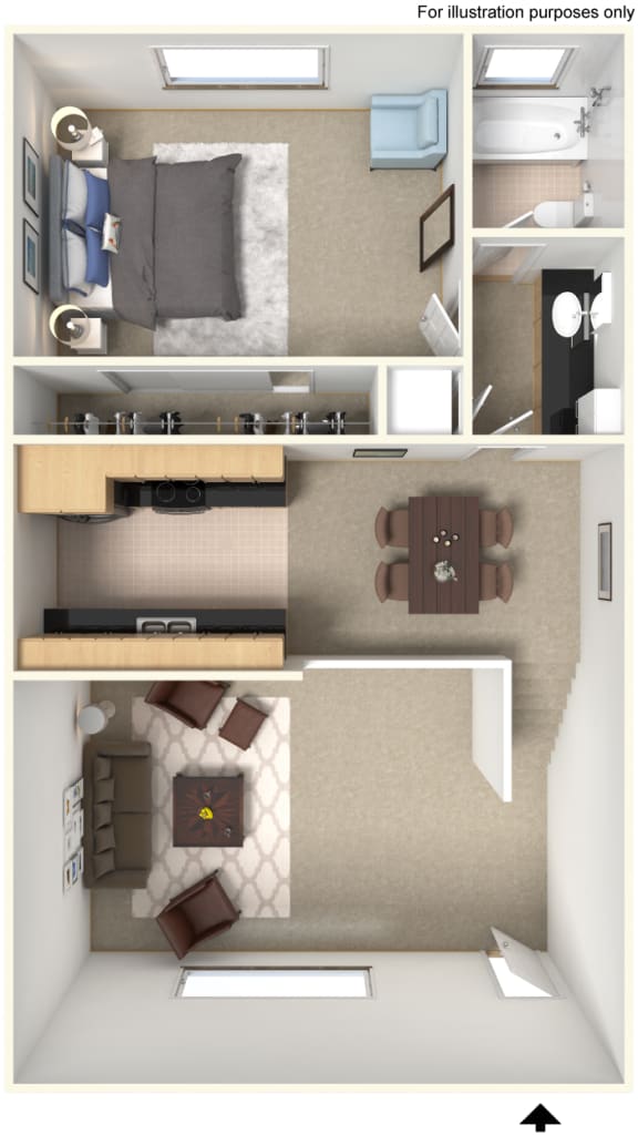 A1 Floor Plan at Stoneridge Apartment Homes Upland, CA