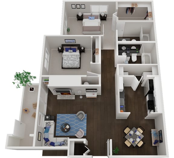 Floor Plan  Whitewater Park Apartments|2Bed/2 Bath