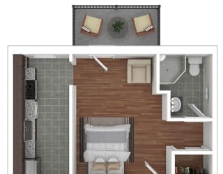 The Metropolitan Studio T03 floor plan