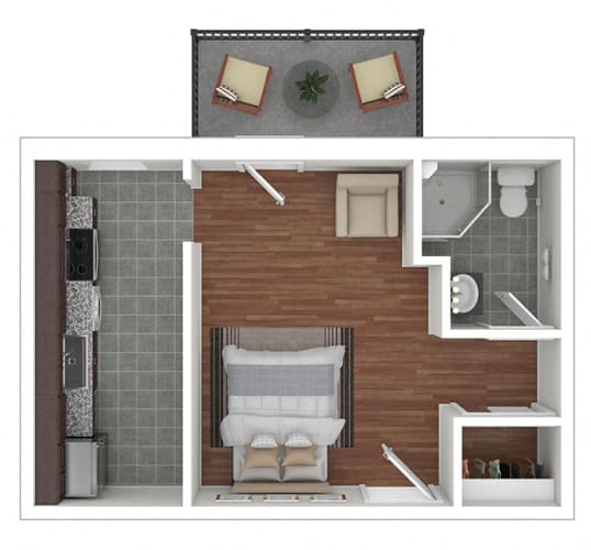 Floor Plan  The Metropolitan Studio T03 floor plan