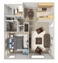 one bedroom apartment floor plan