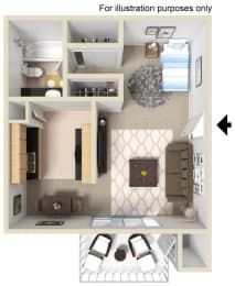 Plan E Floor Plan at WOODSIDE VILLAGE, West Covina