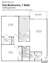 Victoria Flats floorplan, Roseville, Minnesota