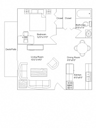 One Bedroom Floor Plan