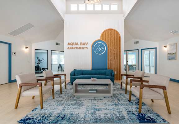lobby at Aqua Bay Apartments in Naples, FL 34116