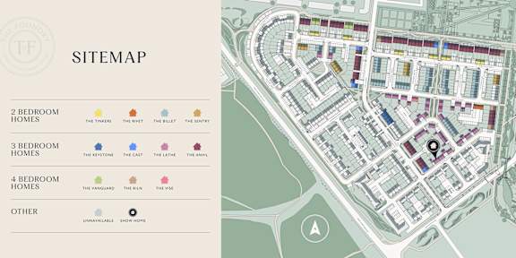 Sitemap of the community at The Foundry Apartments, Bordon, GU35 9FE