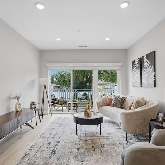 Spacious Living Room at Mosaic Livingston Apartments, Livingston, 07039
