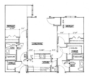  Floor Plan Two Bedroom - 977 Sq. Ft.