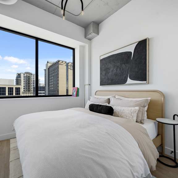 Gorgeous Bedroom with Bed at Richmond Square, Ontario