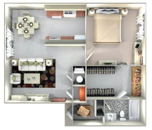 one bedroom apartment floor plan