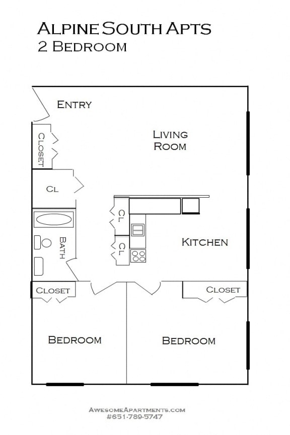 Alpine Apartments Floor plan, Forest Lake, Minnesota