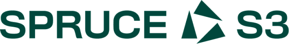 The image shows the word "SPRUCE" in large letters with a smaller "S3" to the right, and a graphic of a mountain peak above the letter 'S'.