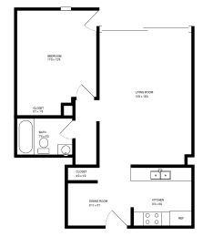  Floor Plan 1 BEDROOM
