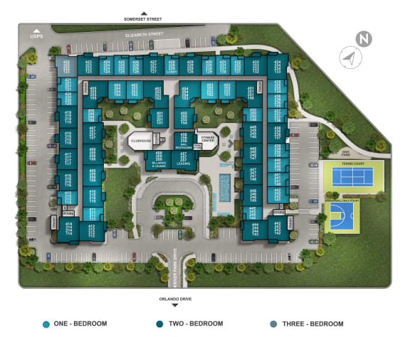 a site plan of a building at The Lena, New Jersey