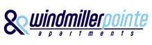 The image is a logo for Windmill Pointe Apartments.