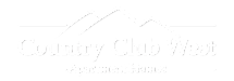 A logo for Country Club West Apartment Homes.