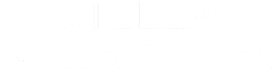 a white and green logo on a black background