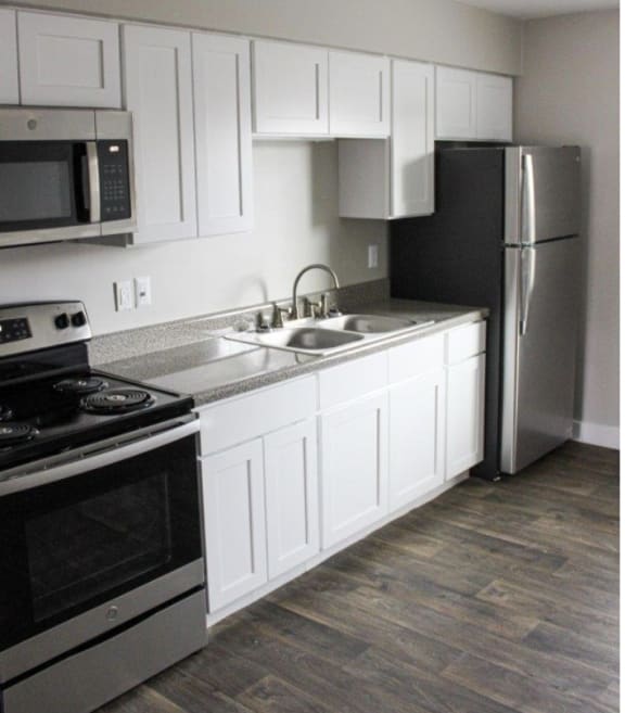 Kitchen at Trails Corner Apartments, Raleigh, North Carolina