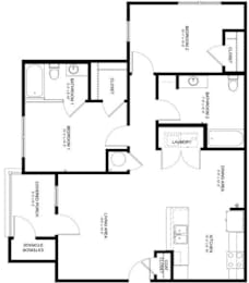  Floor Plan 2 Bedroom
