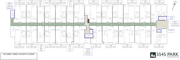 a plan of a parking lot with lots and columns