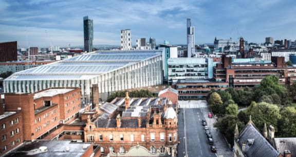 a view of birmingham city centre from the bullring