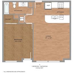 1 bed 1 bath H at Hickory Street Lofts Apartments, Denton, Texas