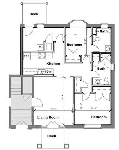 Floor Plan  6030 Pershing Floor plan