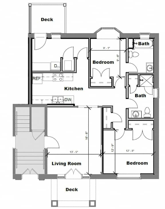 6030 Pershing Floor plan