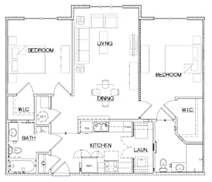  Floor Plan 2 Bedroom