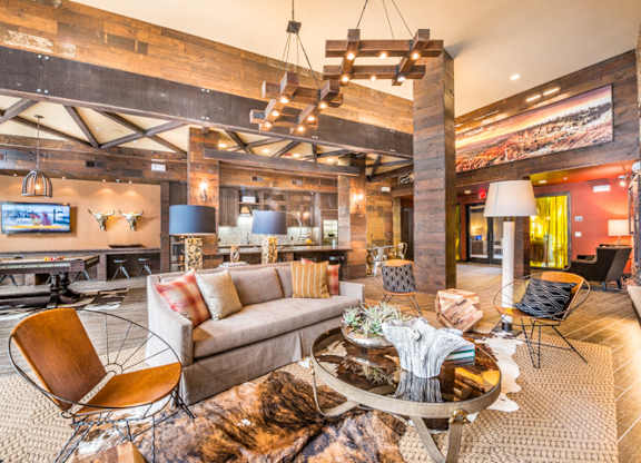 Resident Lounge at Aviator West 7th, Fort Worth, TX
