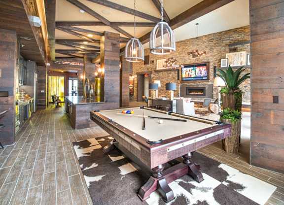 Billiards Table In Game Room at Aviator West 7th, Fort Worth