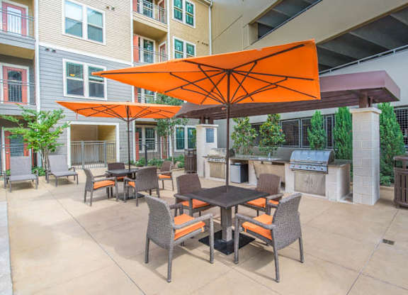 Outdoor Grill With Intimate Seating Area at Aviator West 7th, Fort Worth, Texas