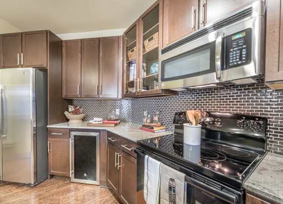 Efficient Appliances In Kitchen at Aviator West 7th, Texas