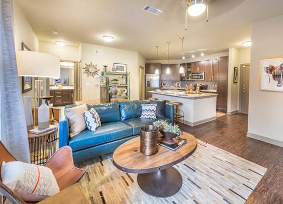 Living Room Interior at Aviator West 7th, Texas