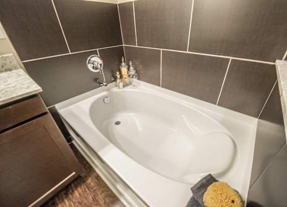 Oval Tub With Combo Shower at Aviator West 7th, Fort Worth, Texas