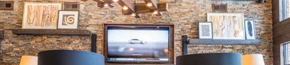 Fireplace Lounge at Aviator West 7th, Fort Worth, Texas
