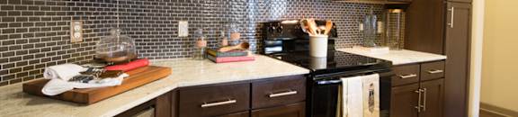 Elegant Backsplashes In Kitchen at Aviator West 7th, Texas, 76107