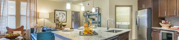 Kitchen With Living Area at Aviator West 7th, Fort Worth, 76107