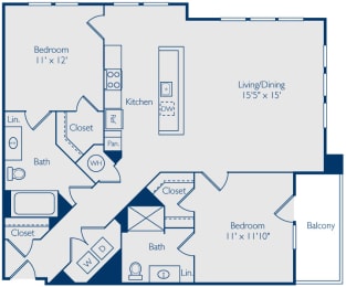 alexandria two bedroom apartments with balcony