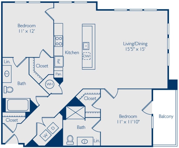 alexandria two bedroom apartments with balcony