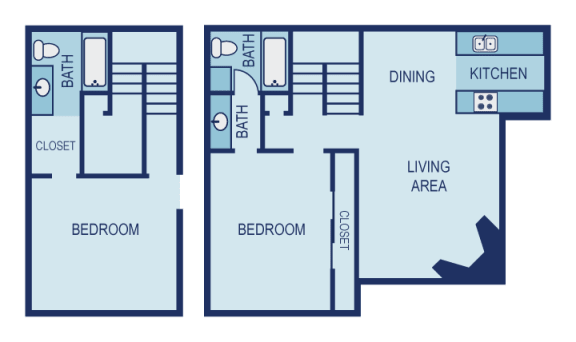 2 bed 2 bath D1 Floor Plan at The Entro at Midtown, Dallas, 75230