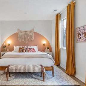 Master Bedroom at Little Bo Bungalow and Flats Apartments, Nebraska