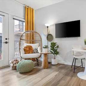 Main Living Room at Little Bo Bungalow and Flats Apartments, Omaha, NE