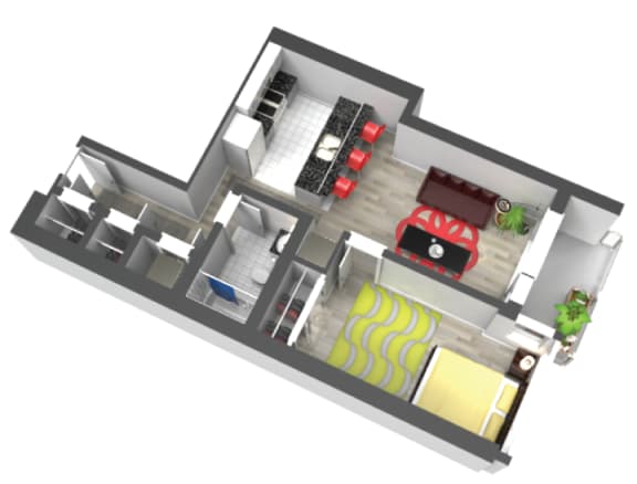 One Bedroom Floor Plan