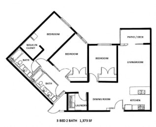  Floor Plan 3 Bedroom 2 Bathroom