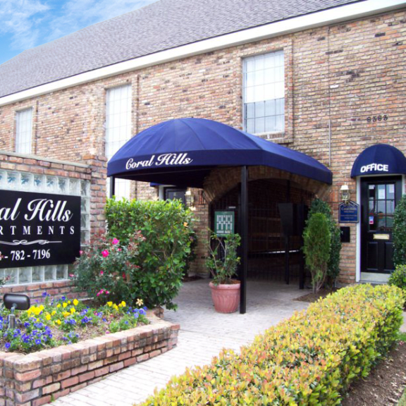 the front of the goral hills apartments building