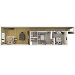  Floor Plan 2 Bedroom, 1 Bath (Rate Per Bed)